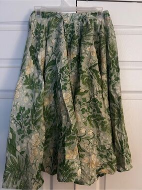 Floral Green A-Line Skirt - Brand